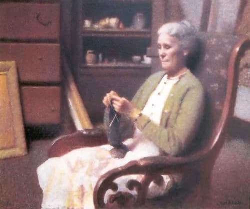 Gertrude Knitting