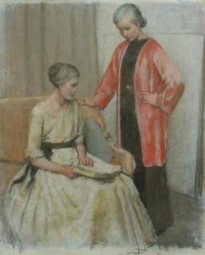 Wife Gertrude and Margaret Ryan