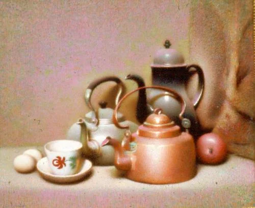 Still Life - Aluminum and Copper Kettles