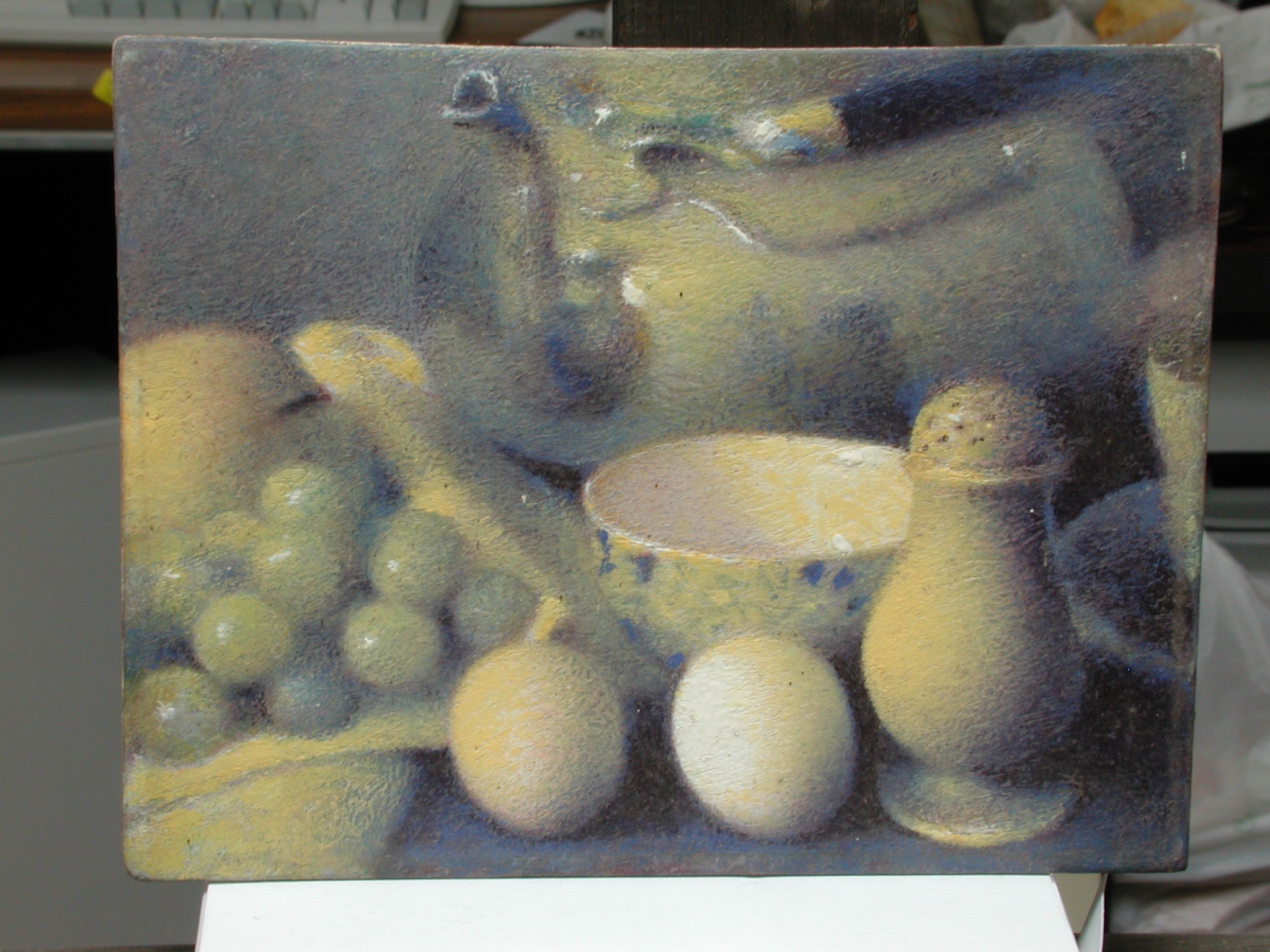 Still Life - Two Eggs, Salt Celler and Bowl