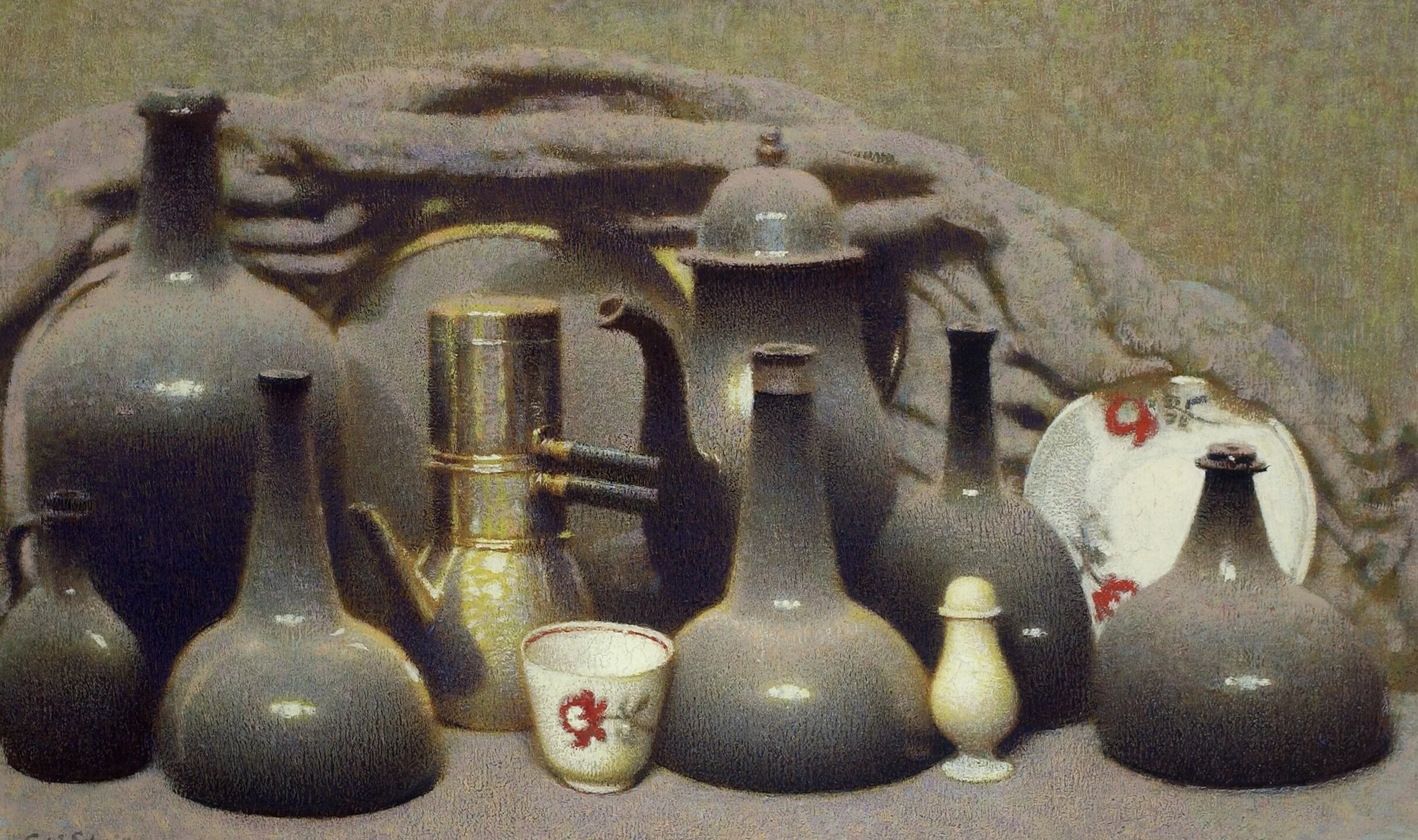 Still Life - Black Bottles