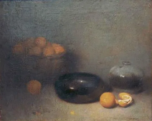 Still Life - Black Bowl and Oranges