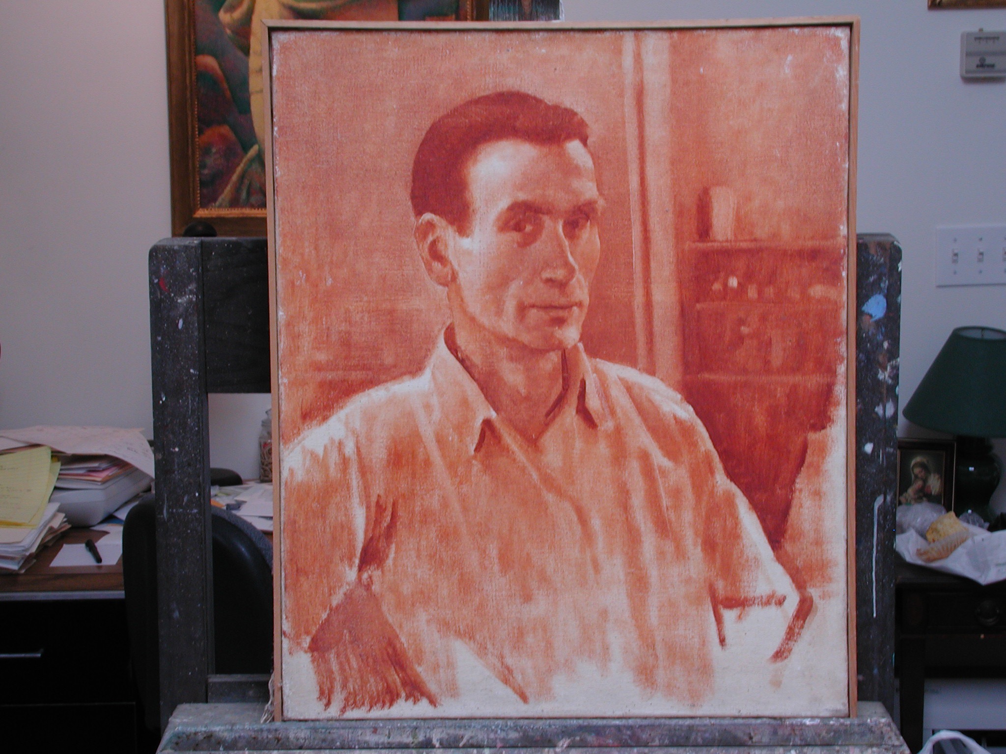 Self Portrait (orange underpainting)