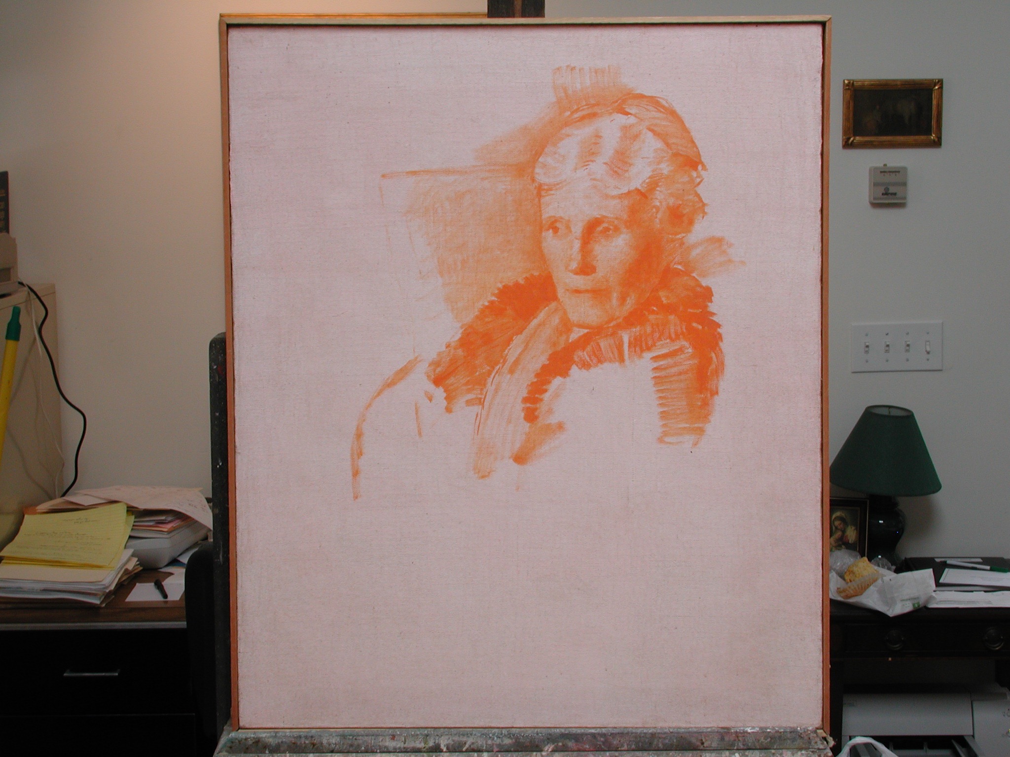 Gertrude (orange underpainting)