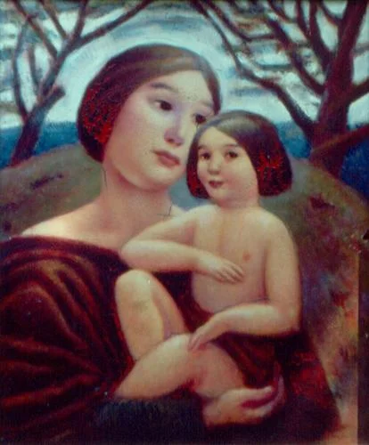 Madonna and Child (against Hillside)