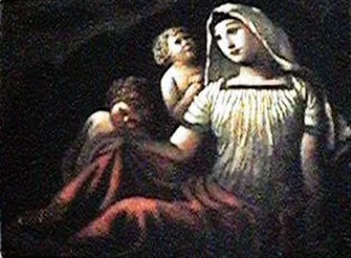 Woman Reclining - Two Children