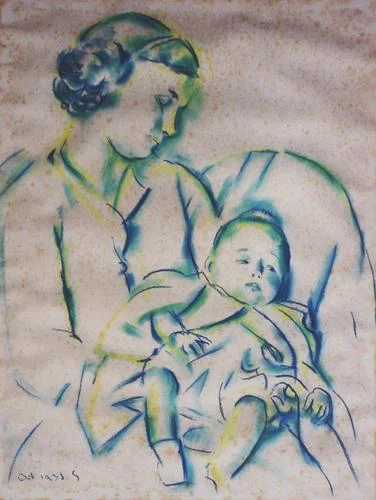 Portrait of Margaret Ryan and Son Geoffrey