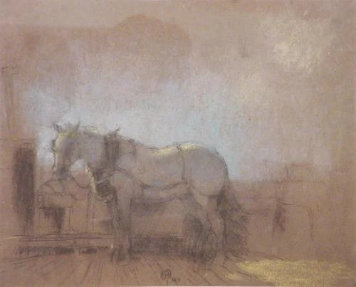 Horse in Barn