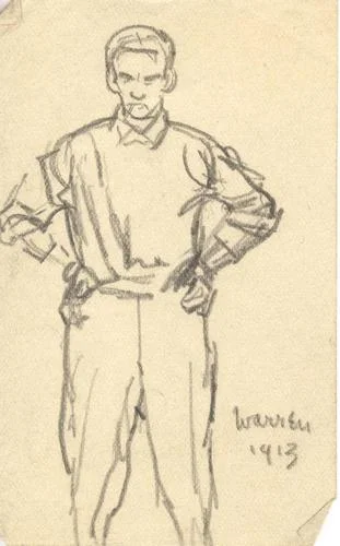 Self-portrait (arms akimbo)