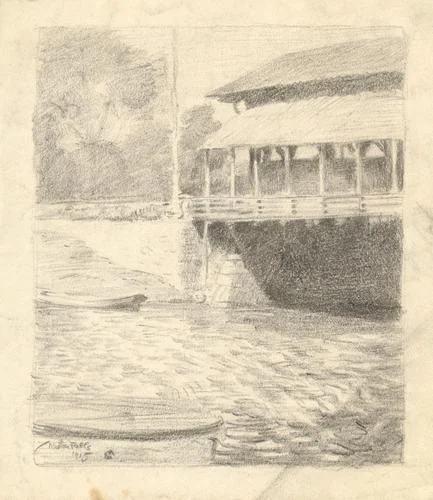 Boat and Bridge, Newton Falls